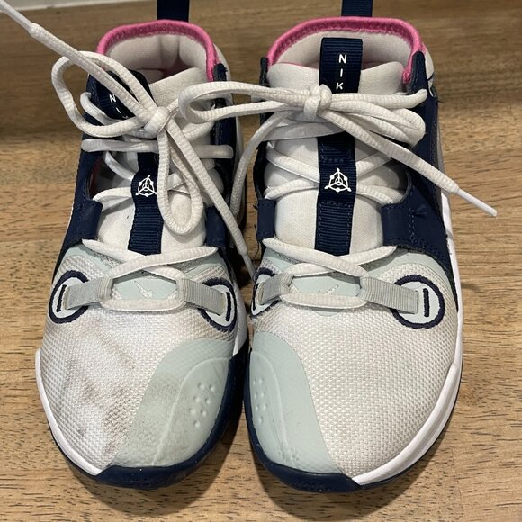 Nike(GS) Nike Air Zoom Crossover 2 'White Midnight Navy Pink, Kids Size 2 - Picture 6 of 10